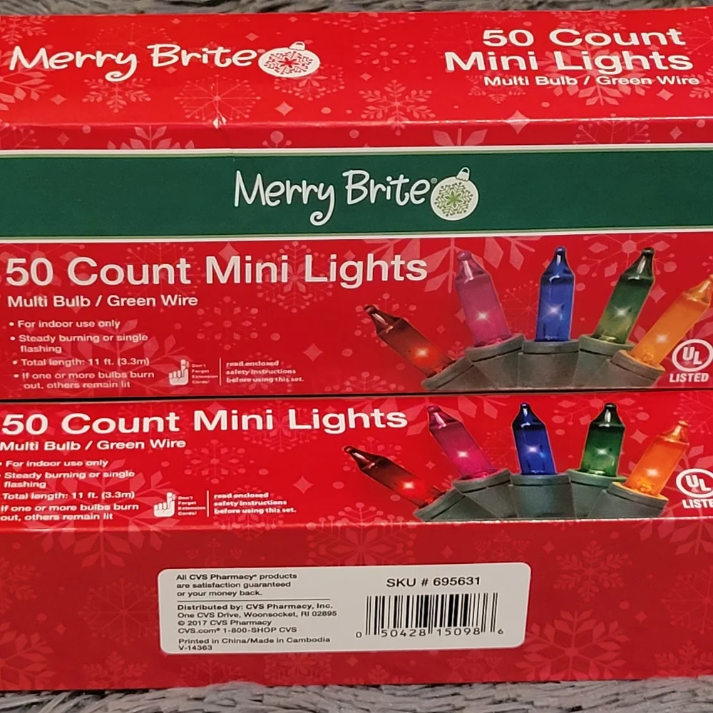 Merry Bright 50 Count Multi- Color Mini Lights.